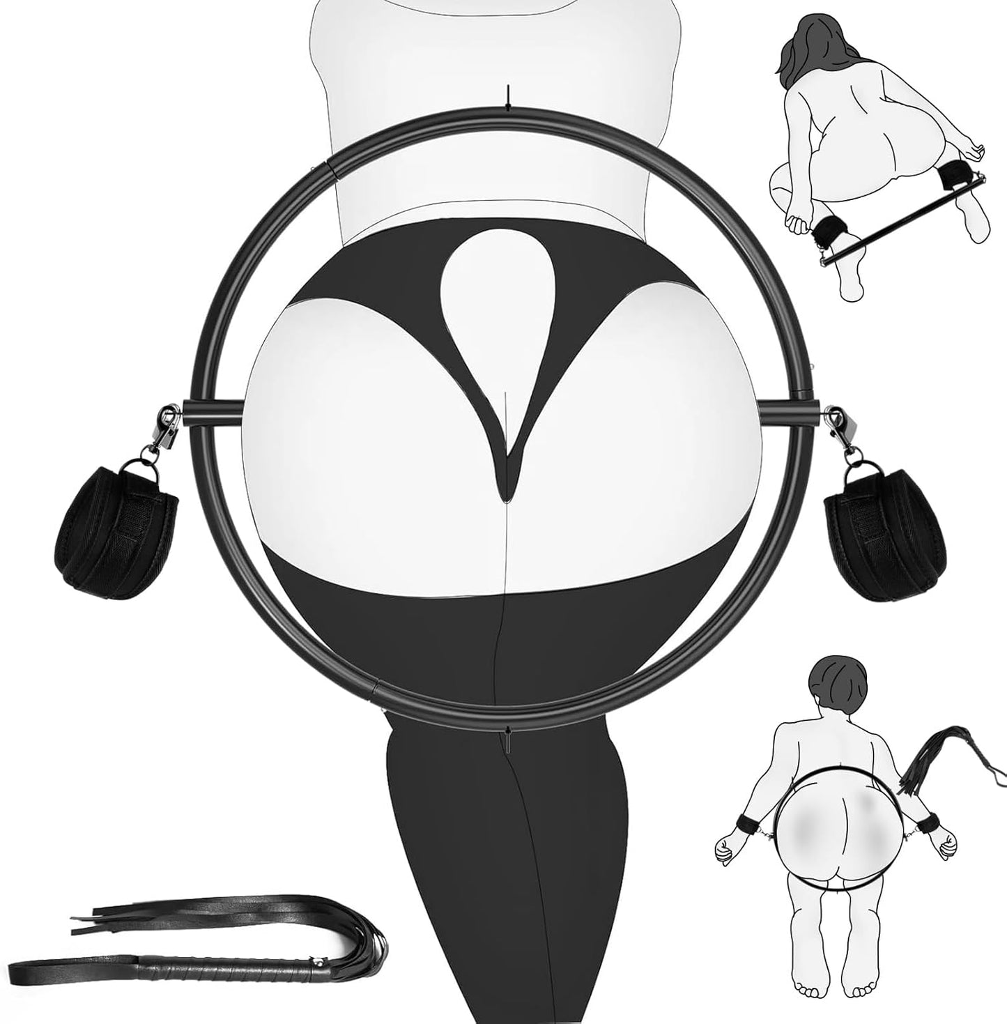 Kit modular de barra separadora BDSM WaistSecure