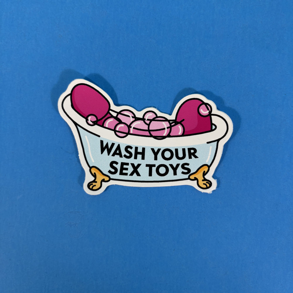 Lavez vos sextoys (autocollant découpé)