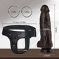 Consolador vibrador arnés negro ancho y grueso