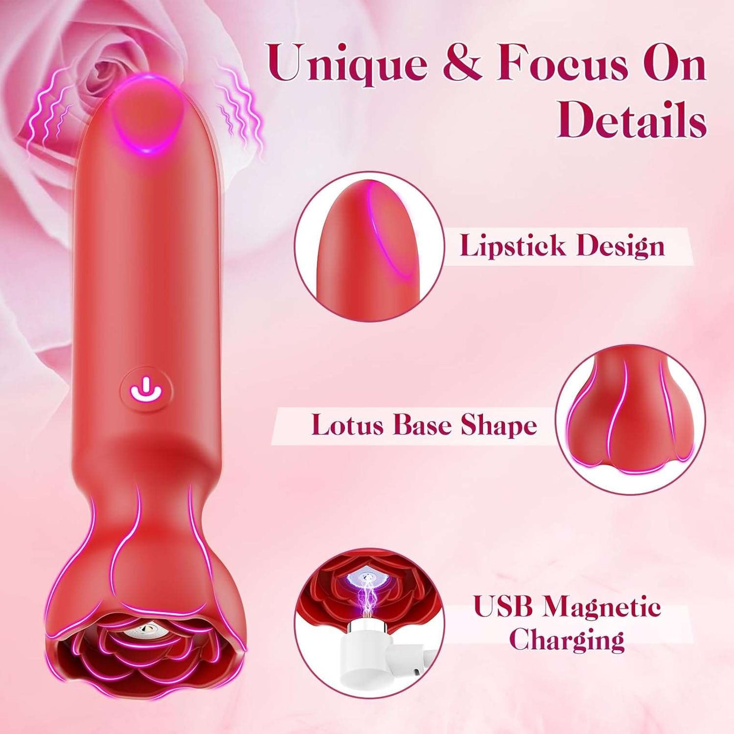 Vibromasseur-balle rose WinkTap contrôlé par application