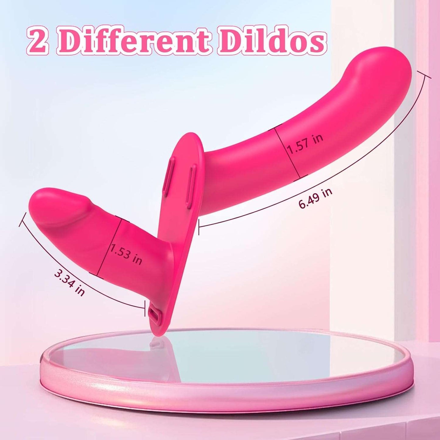 Vibrador dildo con arnés de control remoto WireX