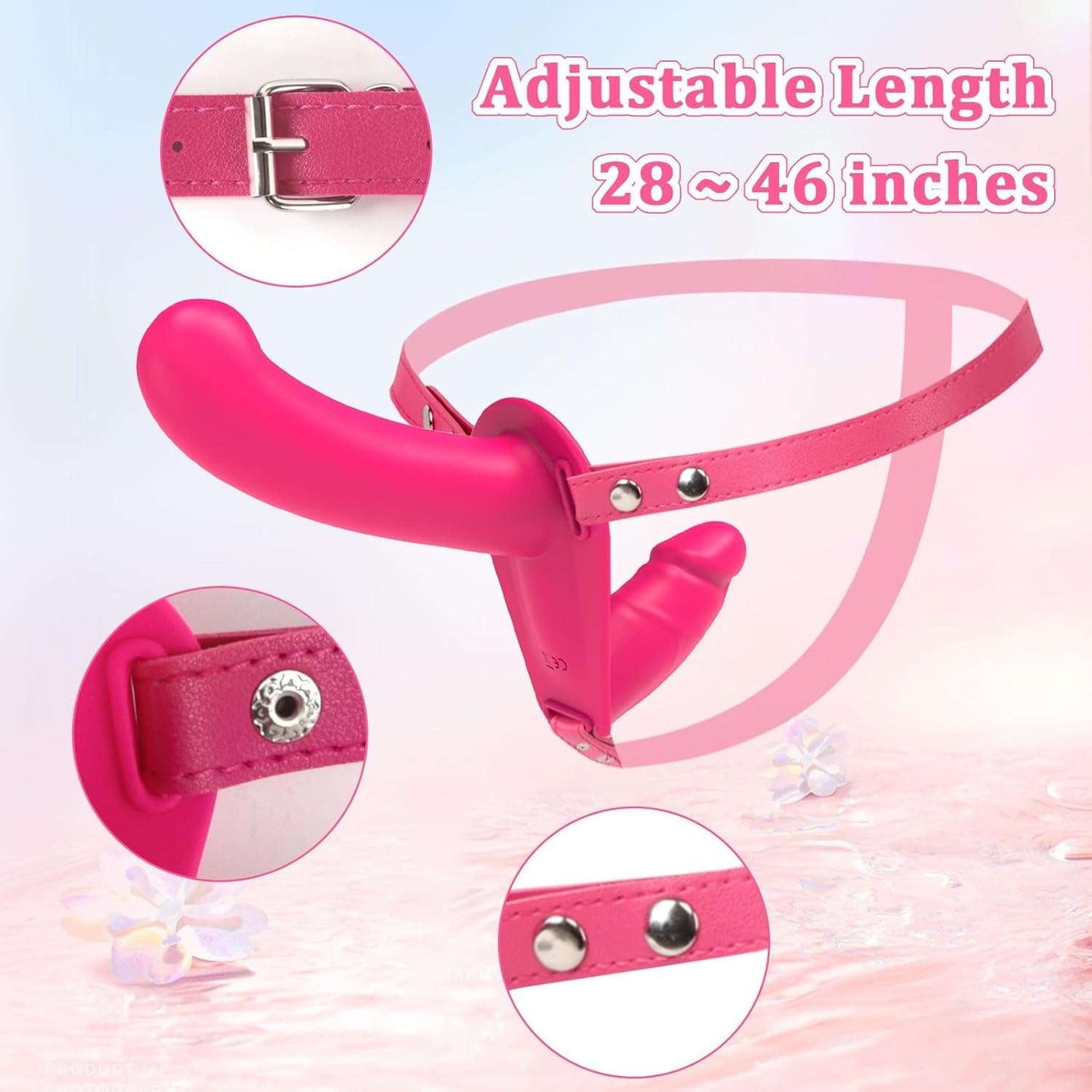 Vibrador dildo con arnés de control remoto WireX