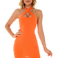 Cross Halter Mini Dress