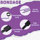 VioletLock Purple Spreader Bar BDSM Kit with Collar & Cuffs