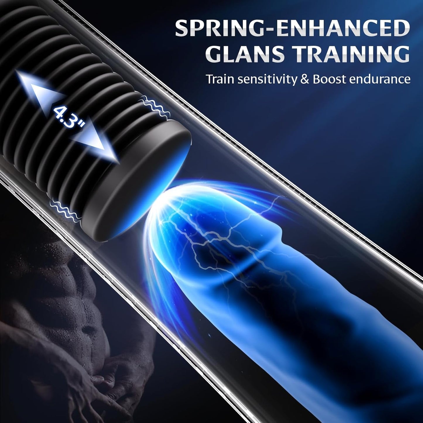 ClearPulse AI Masturbador Masculino Bomba de Entrenamiento Transparente