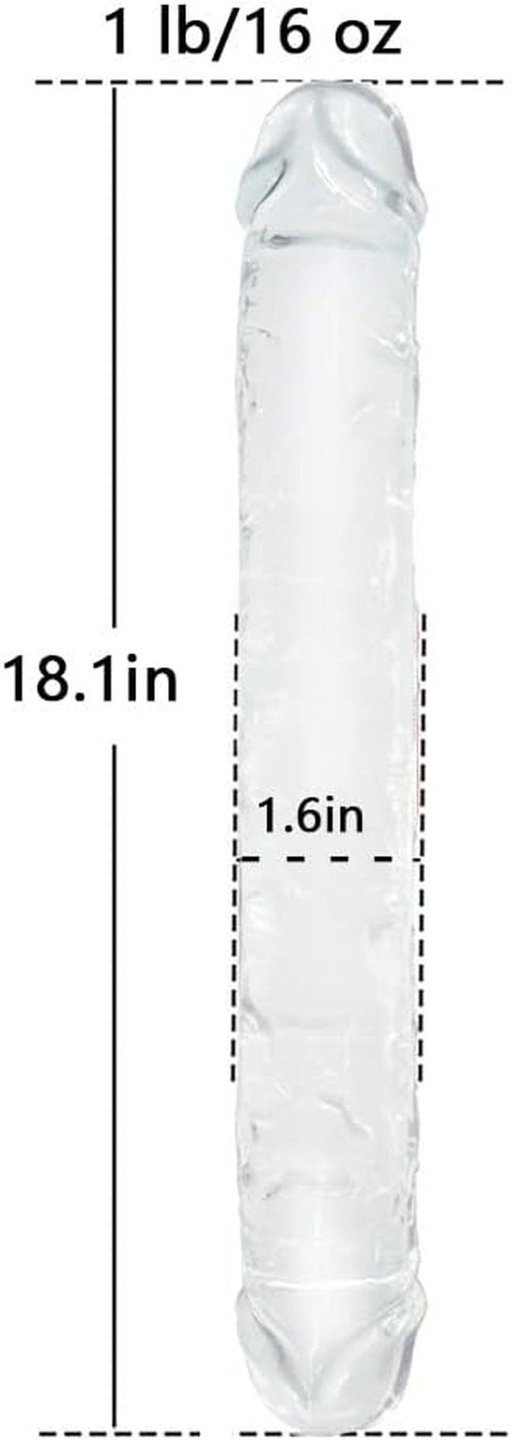 TitanFlex 18” Dildo de Doble Extremo Grueso Flexible