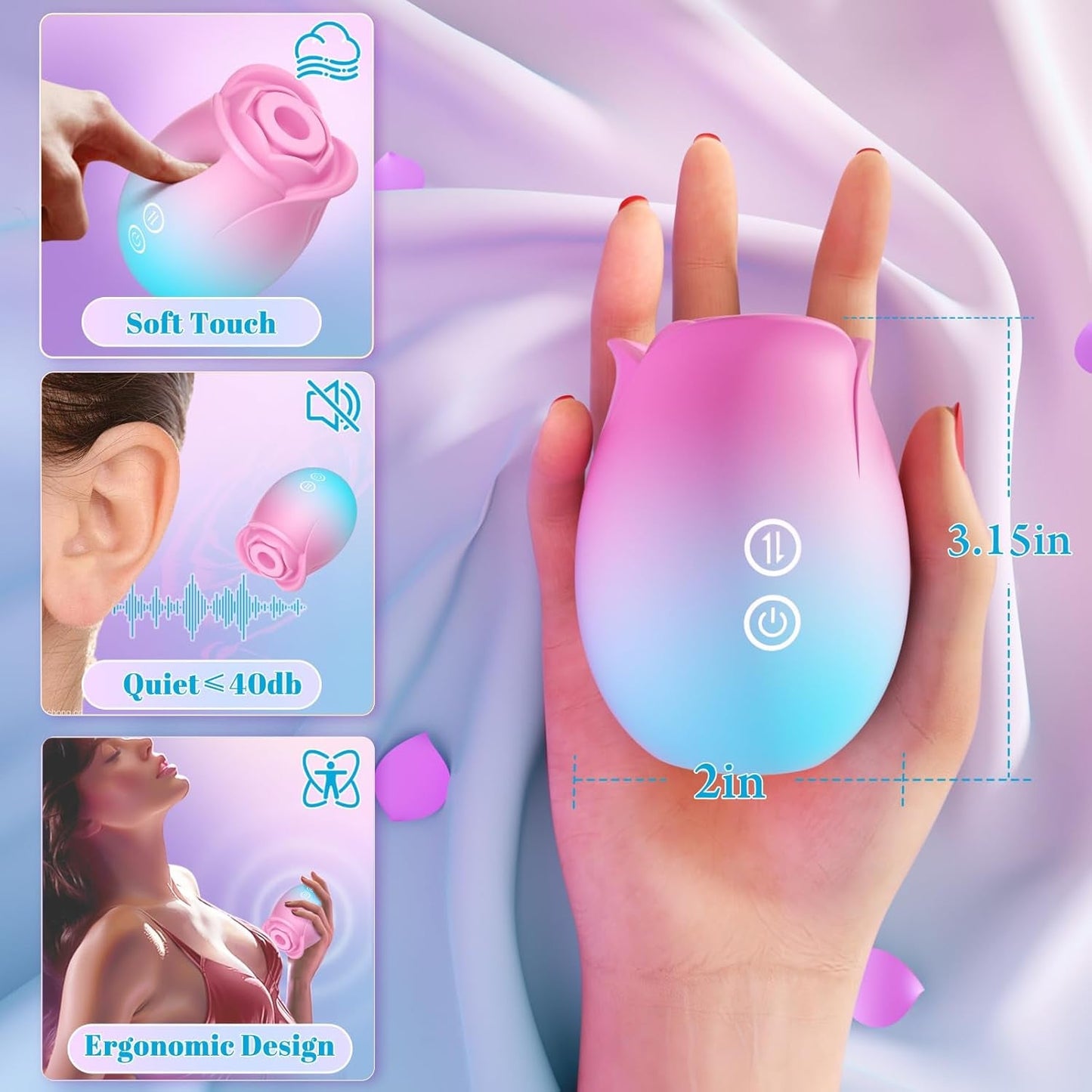 AvenyX Rose Chupador de Clítoris Control por App 9 Modos Impermeable