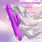 RoseAura Vibrador Conejo de Empuje 3 Empujes 10 Modos Silicona