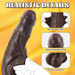 EbonyTitanX 10” Ebony Realistic Dildo Dual Density Suction Cup