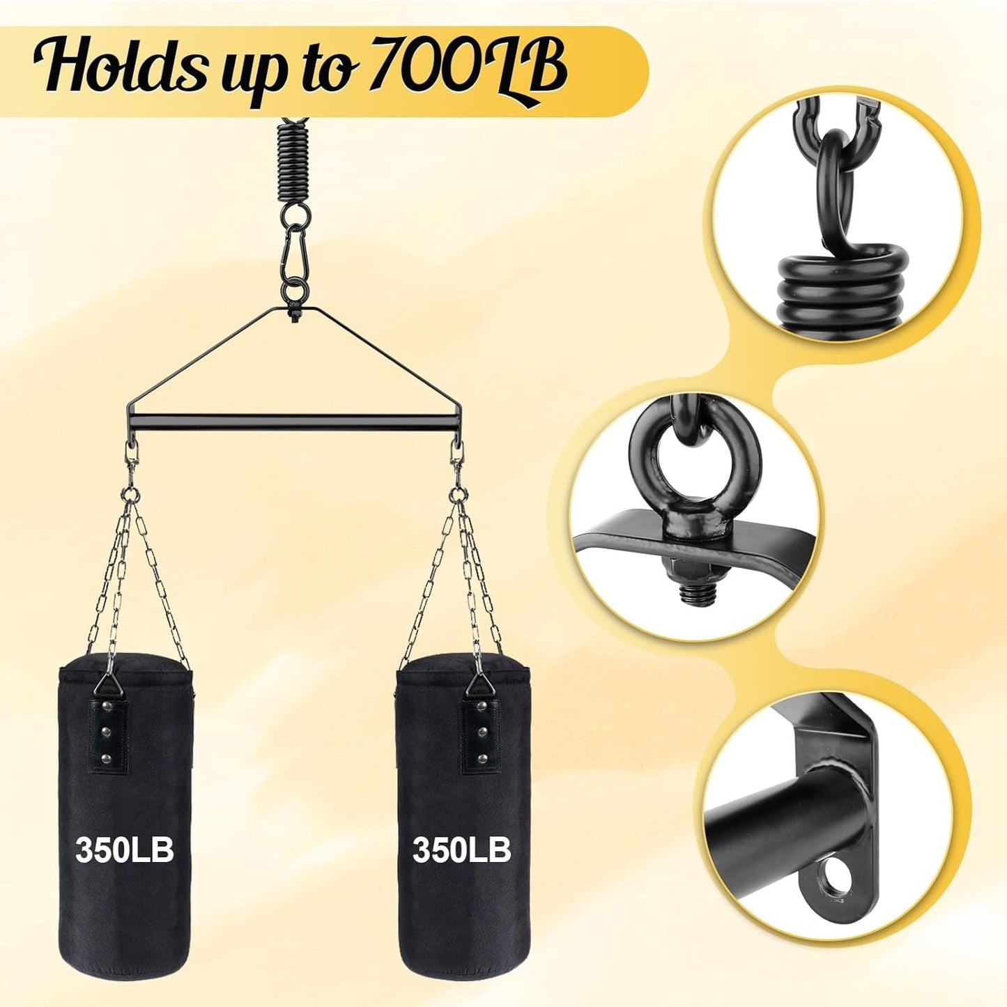 Columpio sexual de techo 360° AureX, resistente, 317 kg
