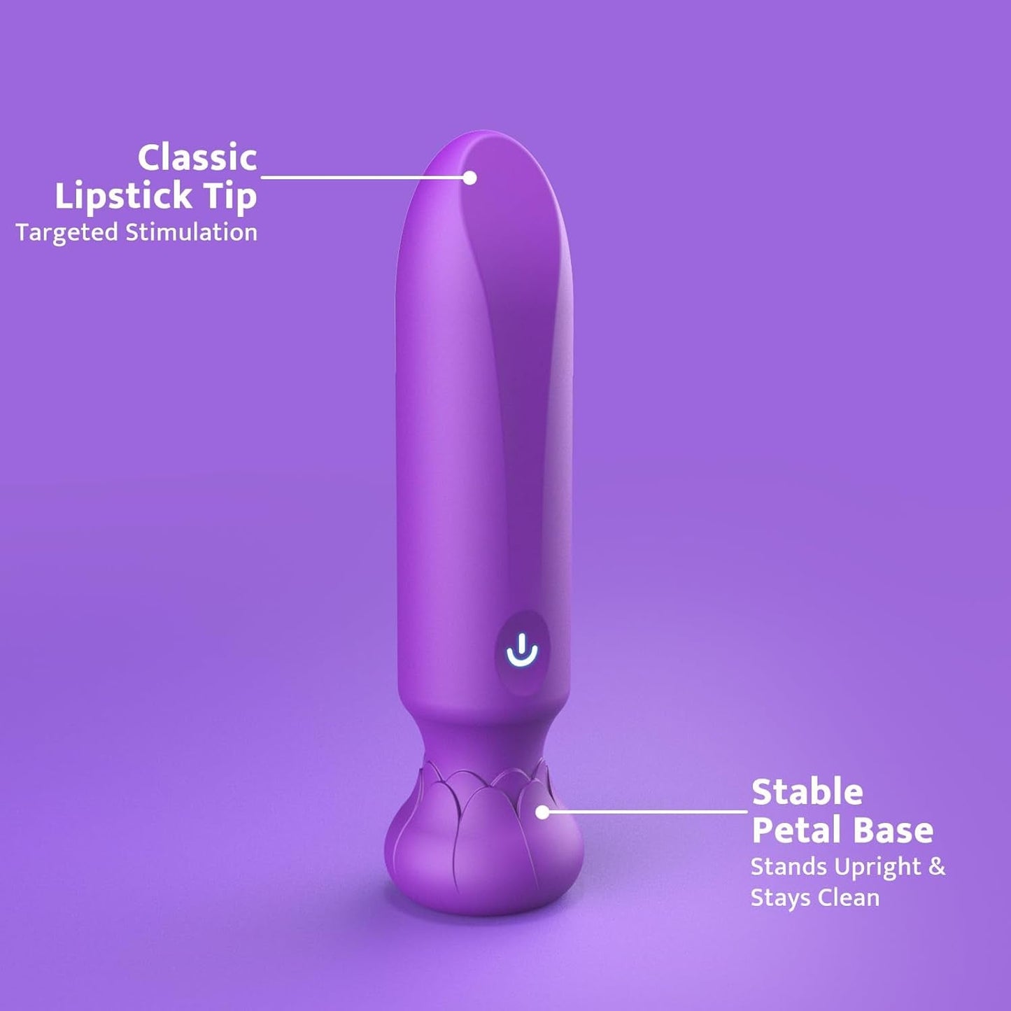 VioletLuxe Bullet Vibrator 10 Modes Waterproof Silicone Rechargeable