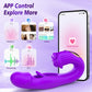 Vibrador de conejo con control por aplicación CommandRose, 9 modos, aleteo