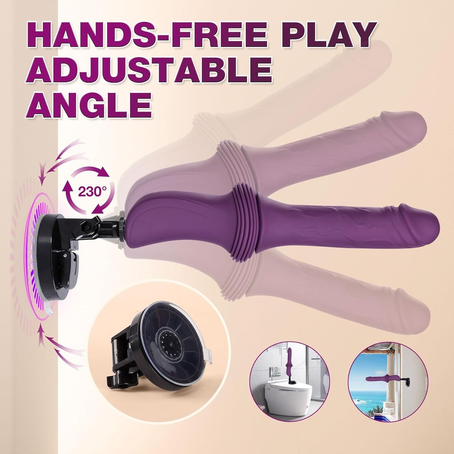 Dildo de empuje caliente FlexExtend con base de succión