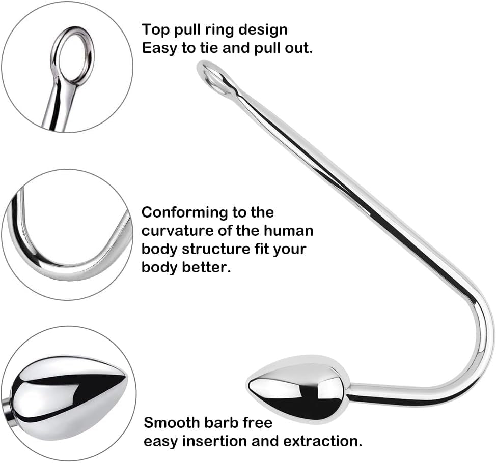 Gancho Anal de Acero Inoxidable HeartSteel 3 Bolas