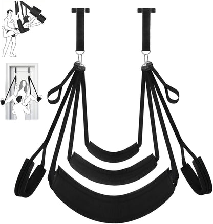 VelvetLift Door Sex Swing with Cushions & Armrests