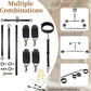 Kit BDSM con barra separadora de cuero PU SteelLeather