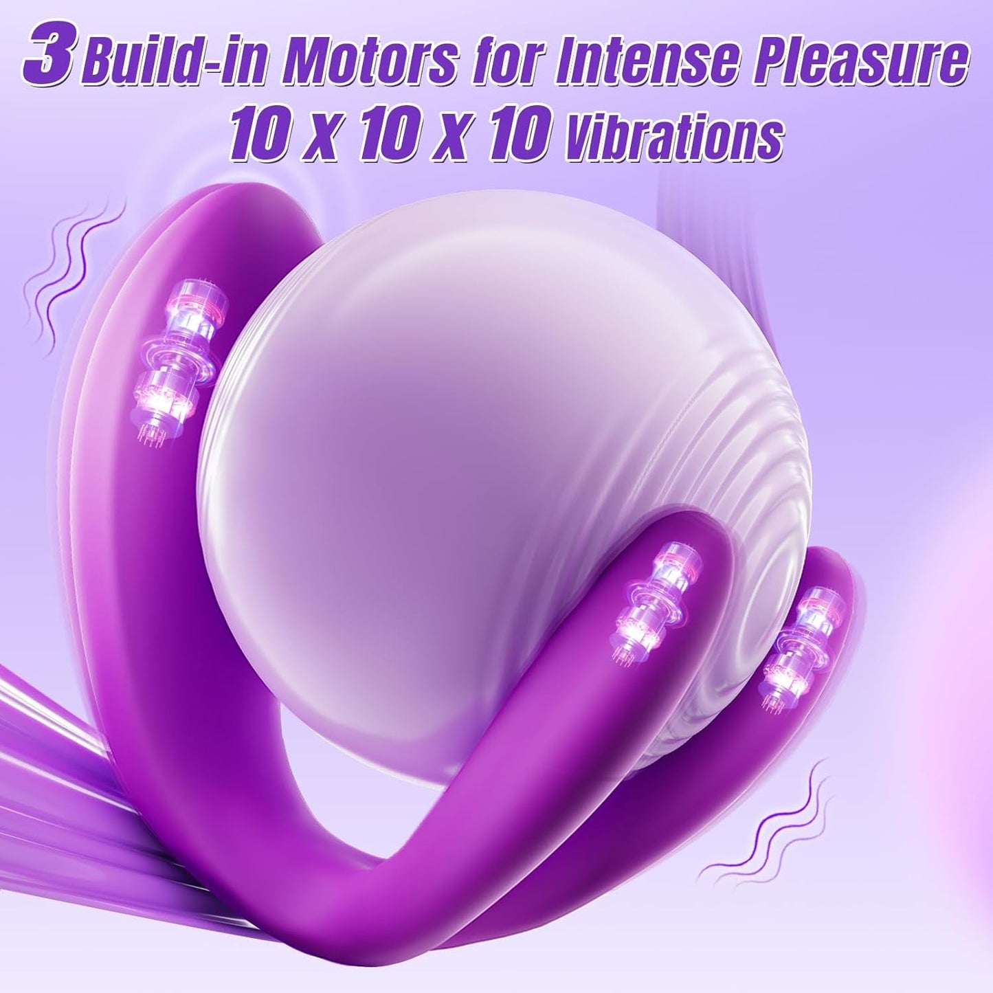 Vibrador ponible de doble extremo DualPulse 3 motores