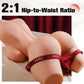 AxisCurves Muñeca sexual TPE Torso Stroker de doble canal 5,5 kg