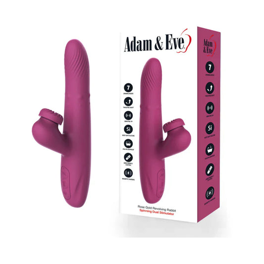Vibromasseur tournant lapin Adam & Eve Or Rose