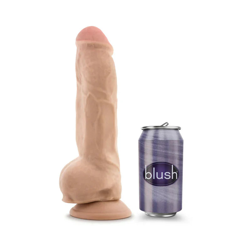 Blush Au Naturel Grand gode de 25 cm avec testicules Beige