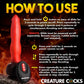 Dildo de silicona para masturbarse Creature Cocks Ramming Hound - Rojo/Marrón