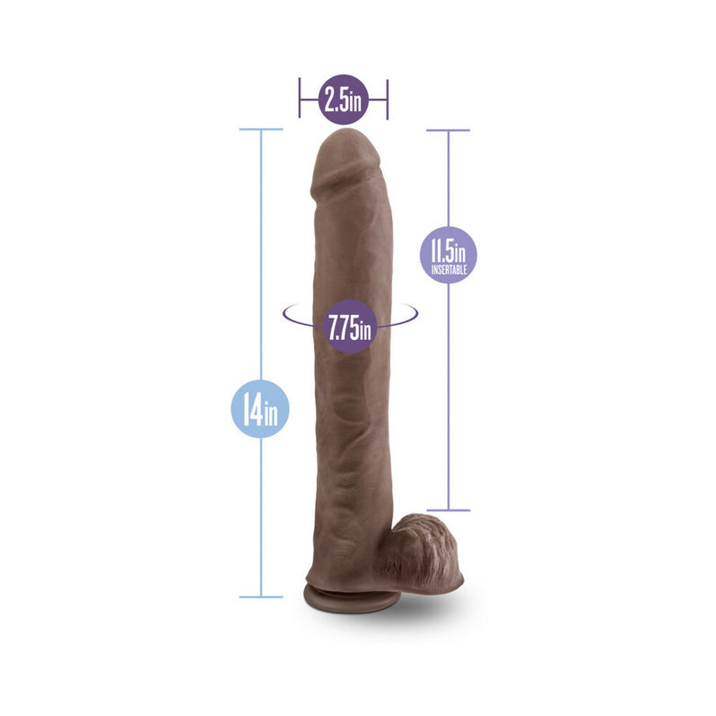 Dildo Plegable con Testículos Blush Au Naturel Daddy de 35,5 cm