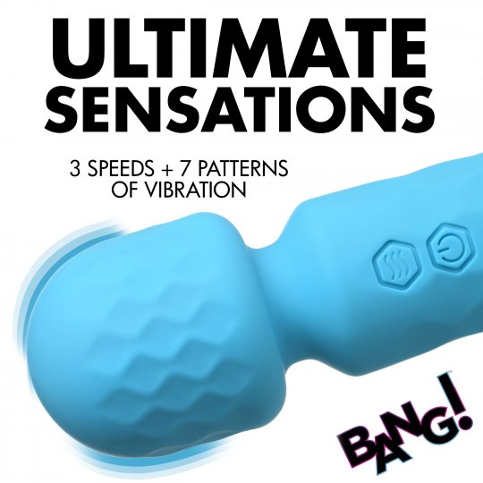 Bang! Mini Vibrador de Varita de Silicona - Azul