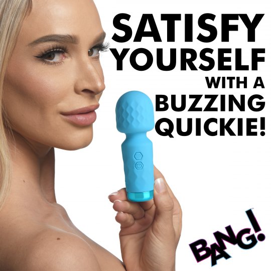 Bang! Mini Vibrador de Varita de Silicona - Azul