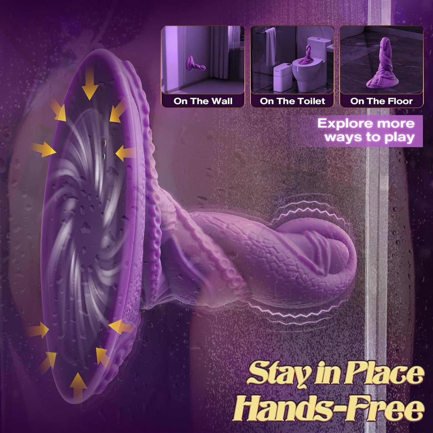TentaclePulse Dildo de tentáculo para montar con vibración y control remoto 9x9