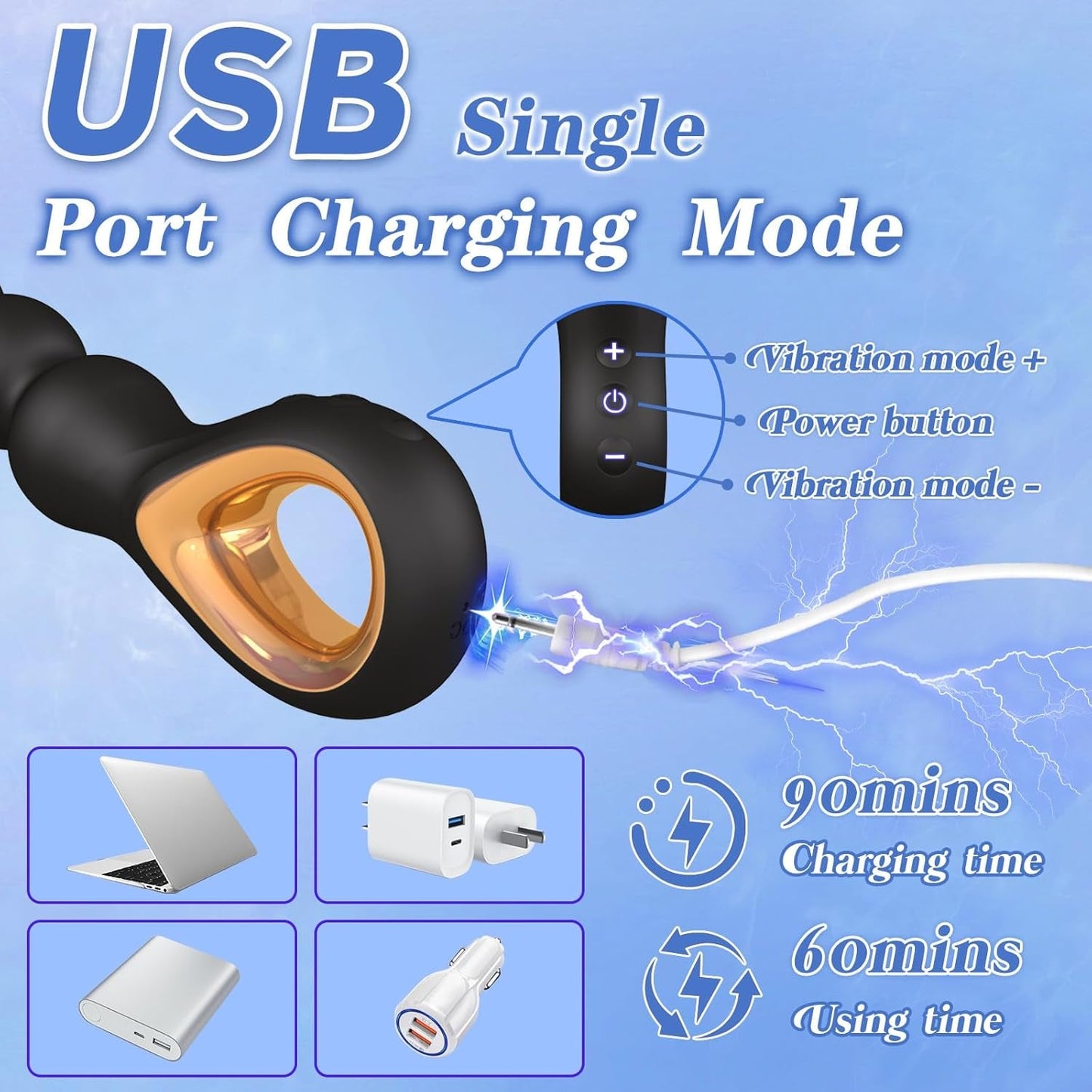 SilkJiggle Plug anal vibrant rechargeable