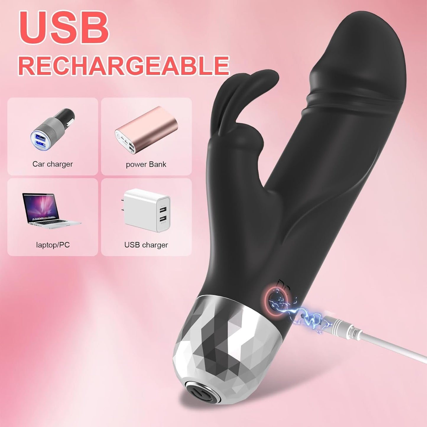 MicroPulse Mini Vibreur Balle Lapin 10 Modes Étanche
