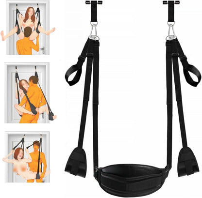 Columpio sexual AcryluX para puerta con cojín de PU, 136 kg