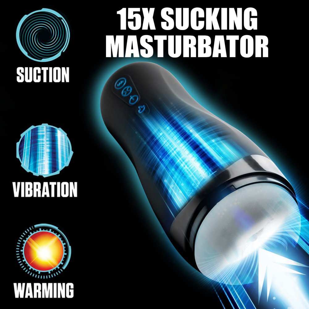 Masturbateur Suceur Auto Milker 15X - Noir