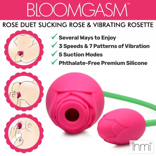 Inmi Bloomgasm Rosa Chupadora y Roseta Vibratoria