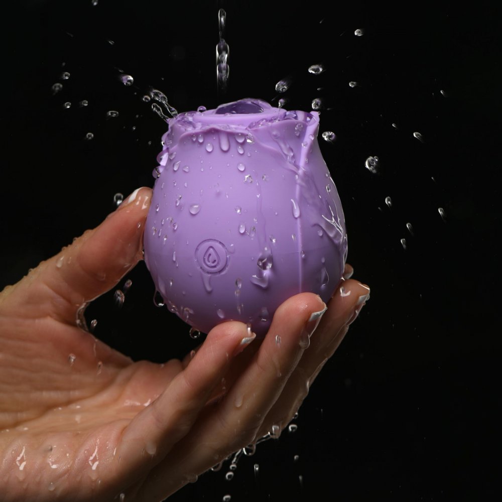 Vibromasseur clitoridien à aspiration Bloomgasm Wild Rose - Violet
