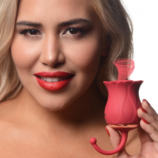 Vibrador con textura de rosa y succión Inmi Bloomgasm Royalty