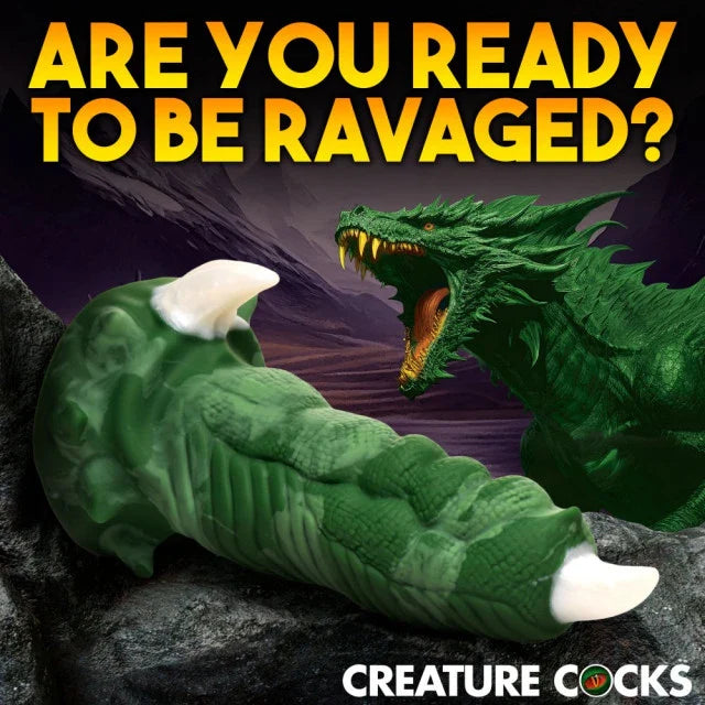 Dildo de silicona grande con garra de dragón de Creature Cocks