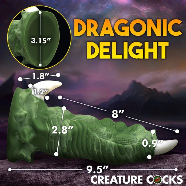 Dildo de silicona grande con garra de dragón de Creature Cocks