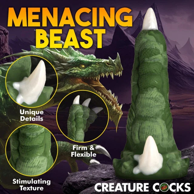 Dildo de silicona grande con garra de dragón de Creature Cocks