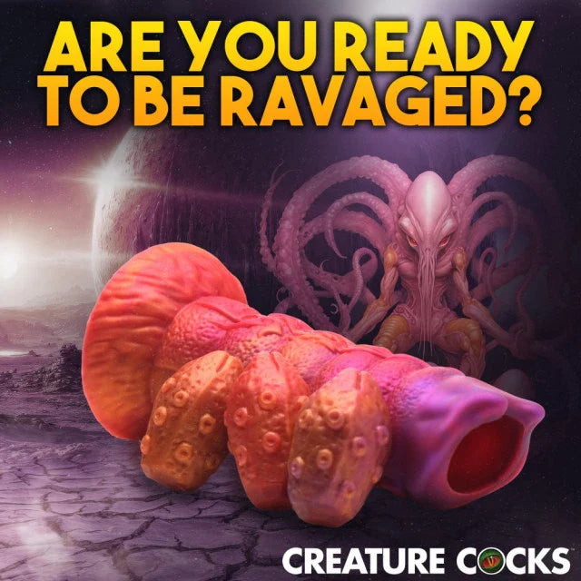 Dildo de silicona de ovipositor ninfoide para coños de criatura