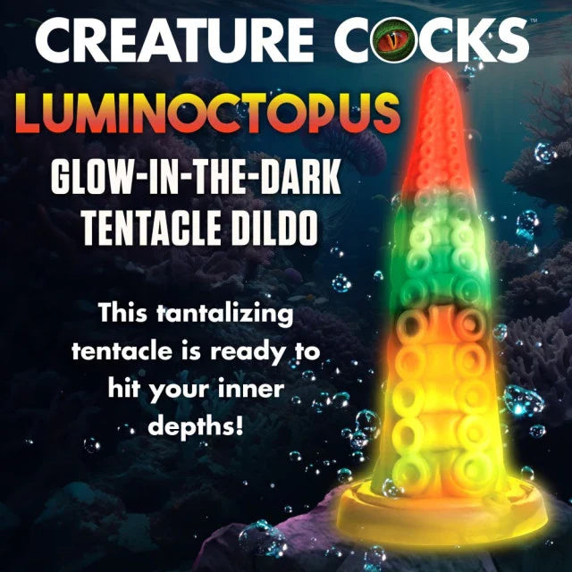 Dildo de tentáculos que brillan en la oscuridad Luminoctopus de Creature Cocks