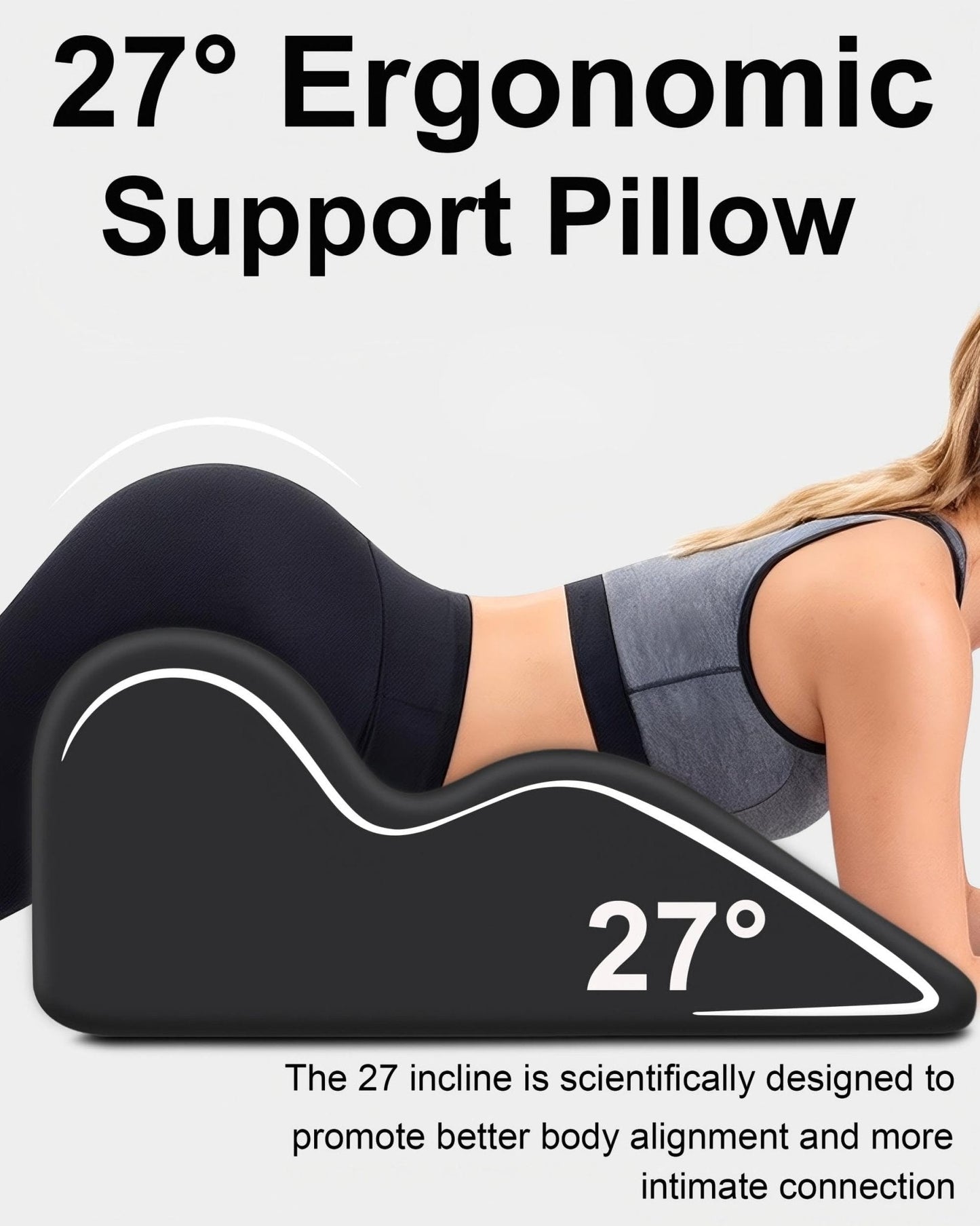 Almohada de cuña para posición íntima de parejas en ángulo