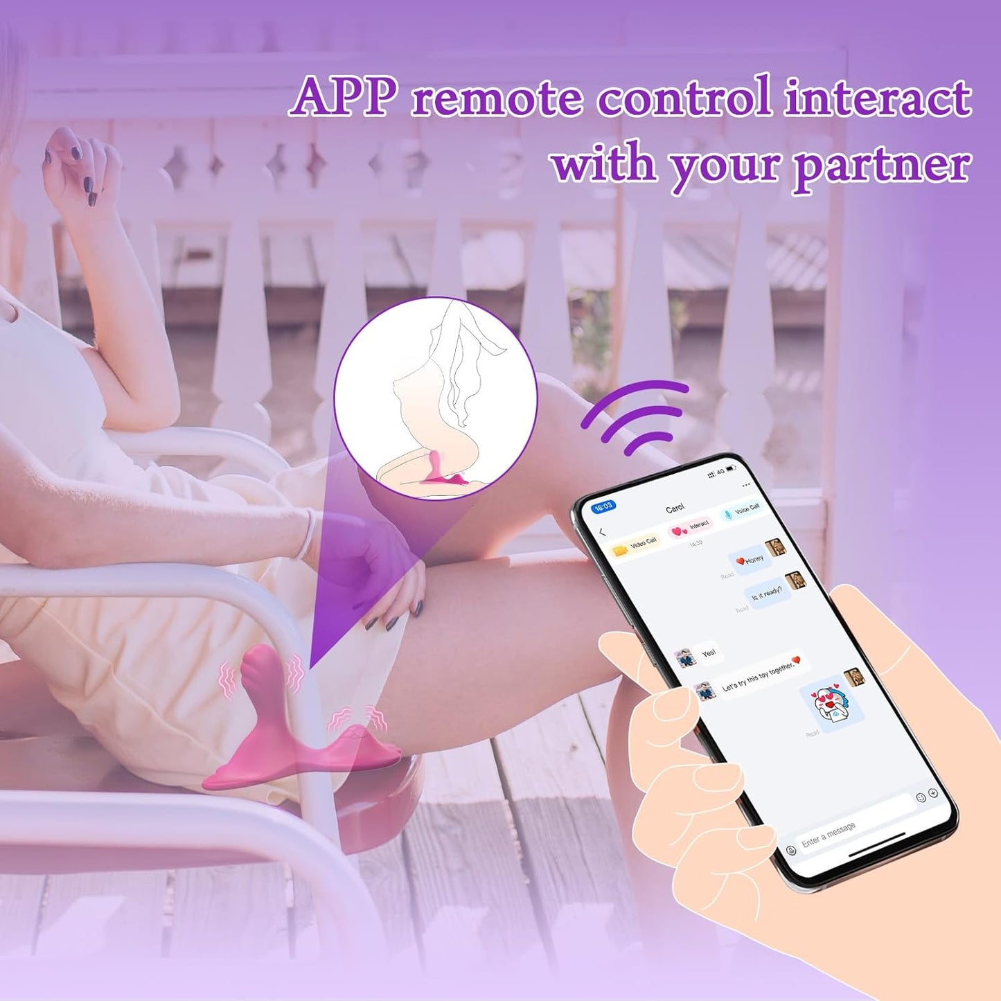 Vibrador Grinding AnywhereRide controlado por aplicación