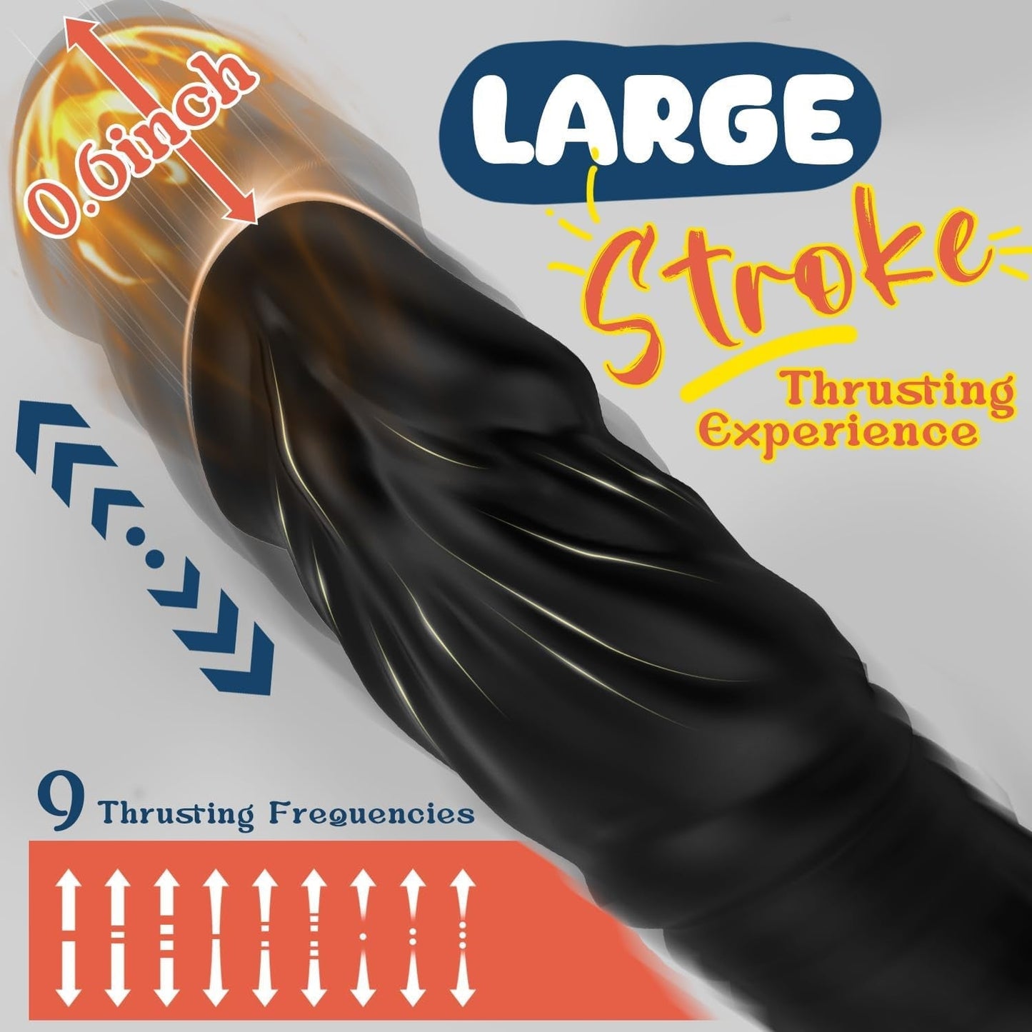 ApexSurge Thrusting Prostate Massager Cock Ring 9+9 Modes