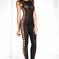 Ribbed Cut-Out Bodystocking