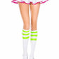 Triple Striped Knee High Socks
