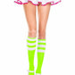 Triple Striped Knee High Socks