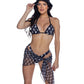 Conjunto de bikini con orejas de conejo de Playboy negro