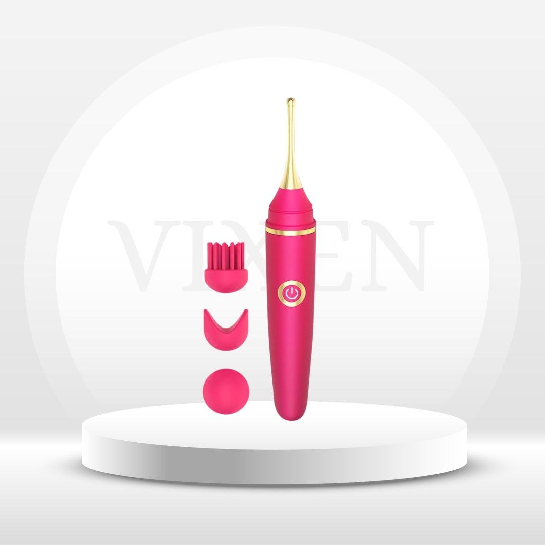 Vibrador de precisión AquaQuiver 4 en 1 para clítoris y punto G