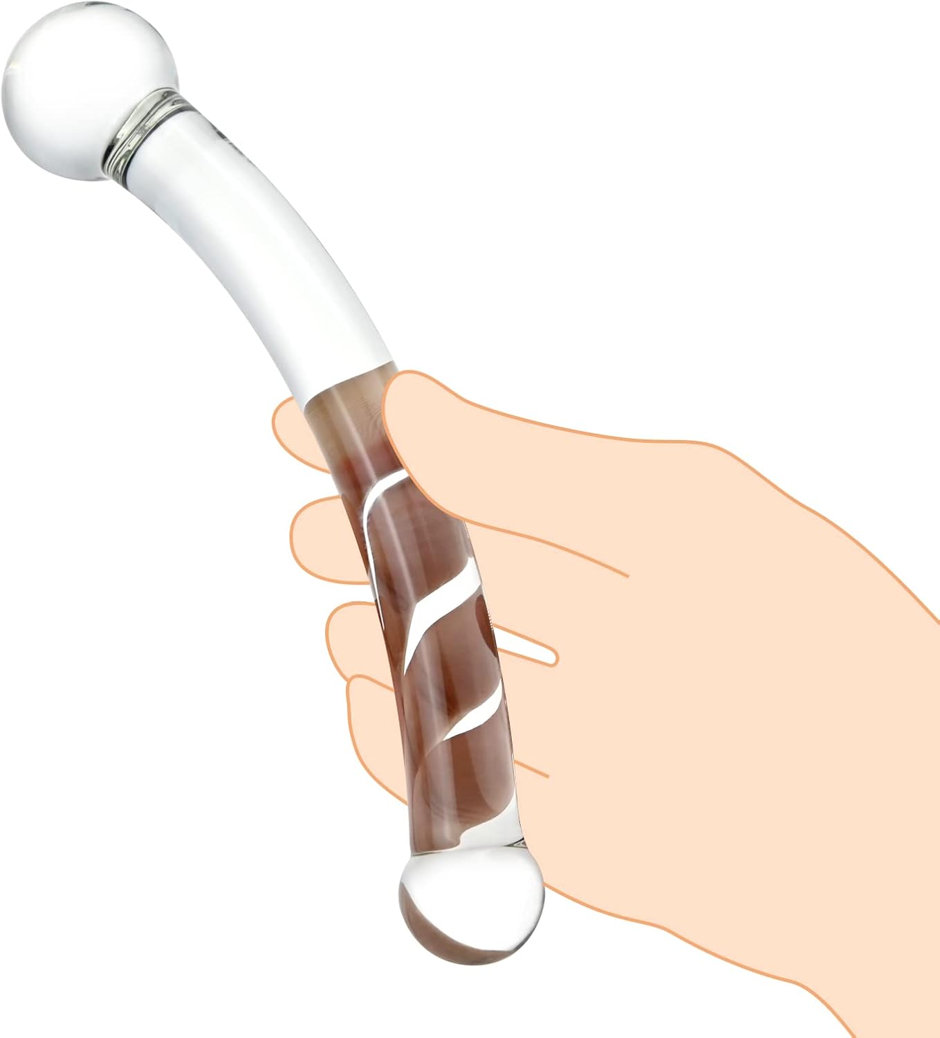 Godemichet anal en verre double ArcGlow